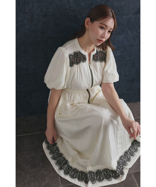 Her lip to ワンピース 半袖 Aurelia Front Zip Dress : ZOZOTOWN