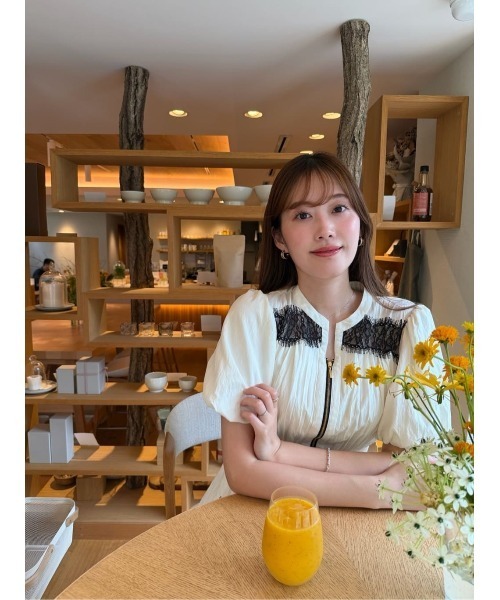 Her lip to ワンピース 半袖 Aurelia Front Zip Dress : ZOZOTOWN