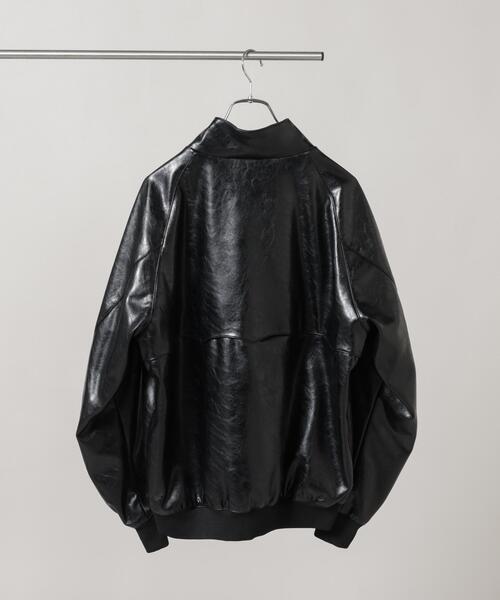 BARACUTA バラクータ ジップアップレザージャケット ブラック 黒 BARACUTA（バラクータ） ブルゾン アウター BARACUTA/別注 G9 フェイク