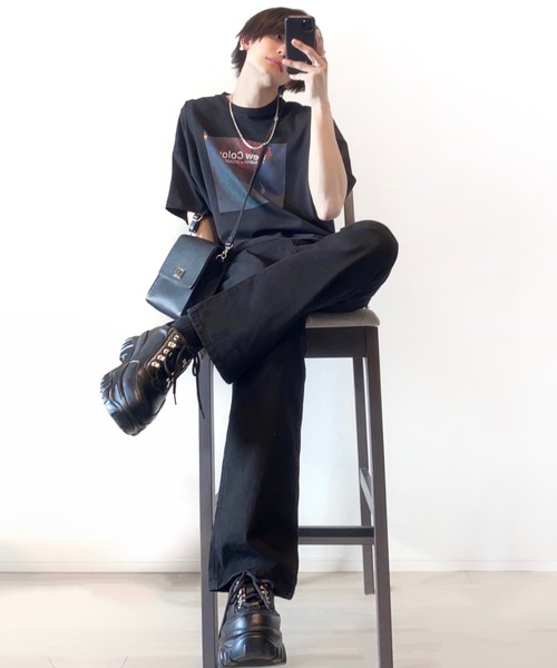 KINO THE KEI ブラック ショルダーバッグ オリジナル プレート ショルダー バッグ KINO THE KEI 全2色