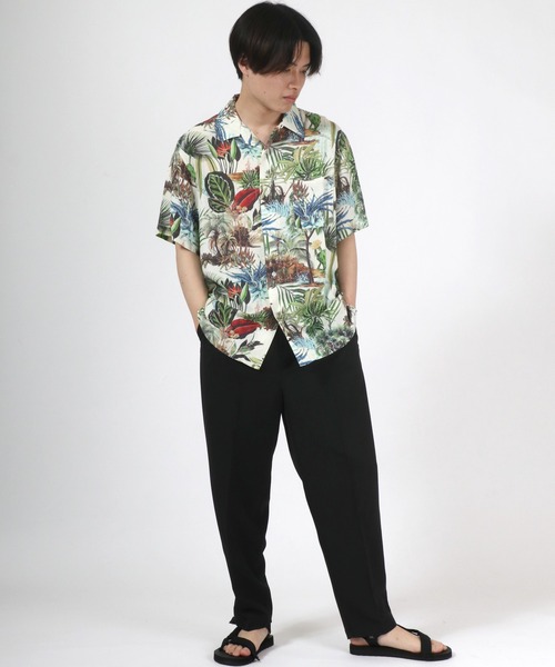 【X-LARGE】アロハシャツ/半袖/総柄/プリント/レーヨン/ロゴ/新品 X-LARGE】アロハシャツ/半袖/総柄/プリント/レーヨン/ロゴ/新品