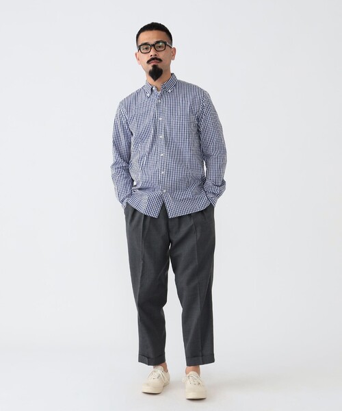 BEAMS+ シャツ BEAMS PLUS / ブロード ギンガムチェック ボタン