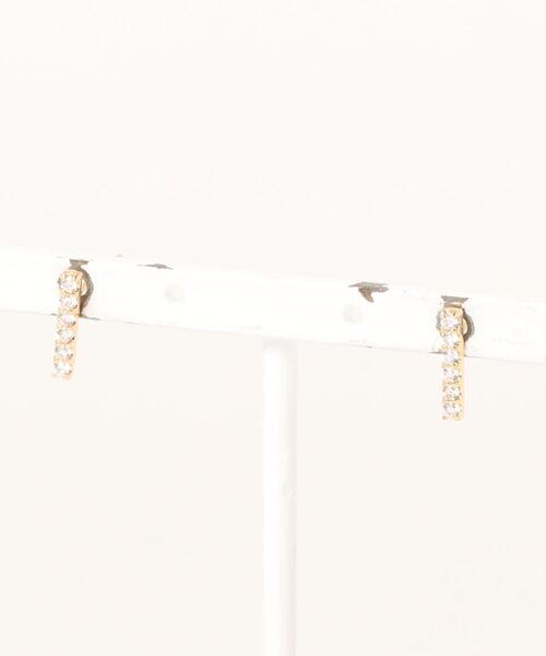 con affetto ピアス K18ダイヤバーピアス レディース : ZOZOTOWN Yahoo