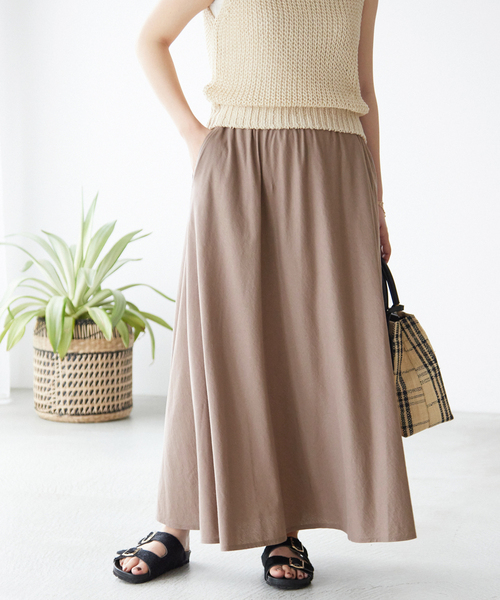 SLOBE IENA（スローブイエナ） ロング スカート 強撚テンジクロング