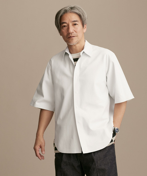 NANO universe シャツ LB.01/レギュラーカラー ハーフスリーブ