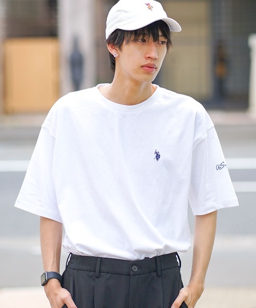 tシャツ 「U.S.POLO ASSN./ユーエスポロアッスン」ワンポイント　ブランドロゴ刺繍　 ビッグシルエット　Tシャツ オーバーサイズ メンズ | U.S. POLO ASSN. | 06
