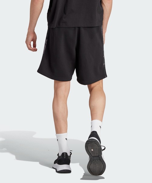 adidas パンツ グラフィック カモ柄 ストライプショーツ