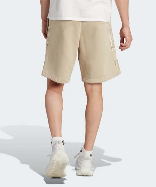 adidas パンツ グラフィック カモ柄 ストライプショーツ