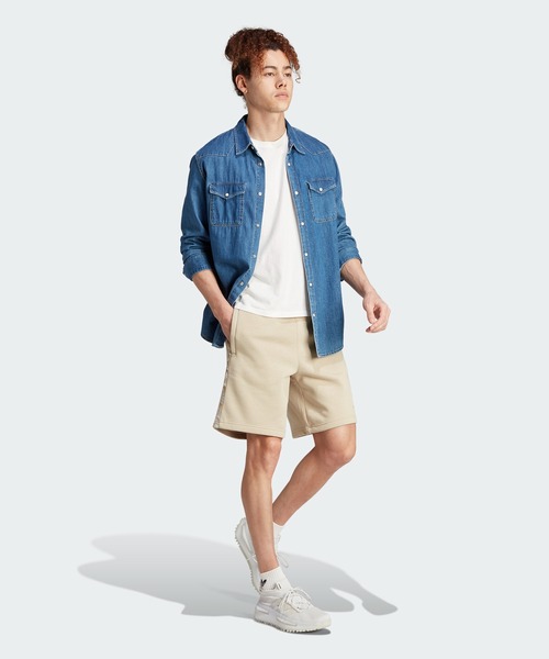 adidas パンツ グラフィック カモ柄 ストライプショーツ