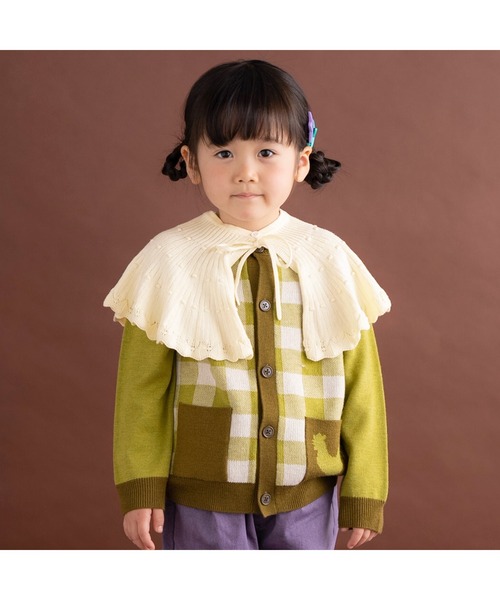 ami amie（アミアミ） つけ襟 付け襟 レース風付け衿 キッズ 子供