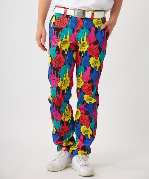 パンツ メンズ LOUDMOUTH/ラウドマウス ゴルフウェア ブランド ロゴ ストレッチ 裏フリース 3層ボンディング ロングパンツ ストレッチパン｜zozo｜23