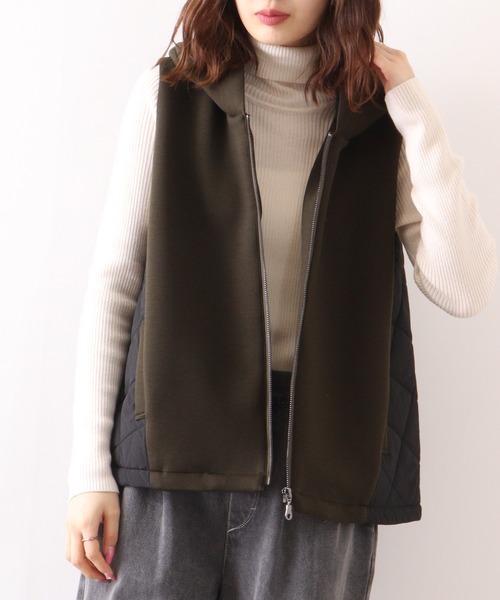 ベスト ジレ 「EGLANTINE」ダンボール切替中綿ベスト レディース EGLANTINE ベスト ジレ 「EGLANTINE」ダンボール切替中綿ベスト