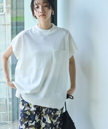 新品 未使用 23区 フレンチスリーブ サマーニット タグ付き 黒 38サイズ ニット セーター フレンチスリーブサマーニット レディース