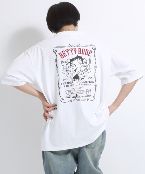 中古】90s Betty Boop バイク S/S Tee ブラック L ベティ ブープ
