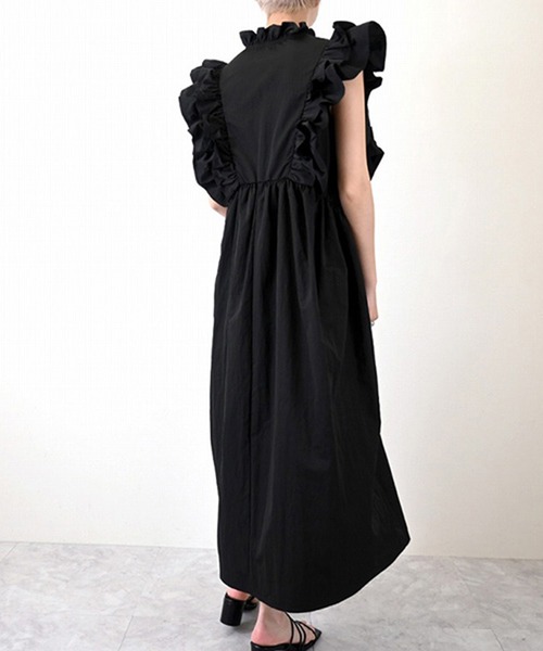 STYLEBLOCK ワンピース TNタフタフリルノースリーブワンピース