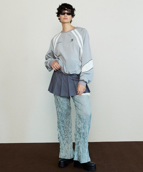 店内商品がすべてレジにて半額！！ MAISON SPECIAL Pants/ツイスト Flare Easy Pleats Twist パンツ パンツ