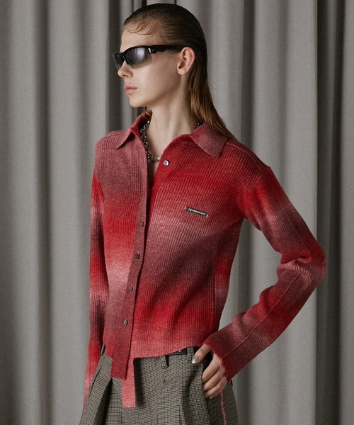 PRANK PROJECT ニット カスリニットシャツ / Blur Knit Shirt 