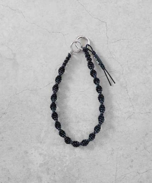 黒レザーウォレットチェーン SENTI（センティ） ウォレットチェーン SPIRAL BRAIDING LEATHER