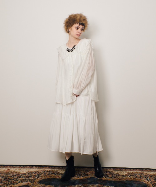 MONiLE モニーレ ブラウス 002739 レディース レース メッシュ ギャザー 刺繍 長袖 カラー2色 楽天市場】MONiLE モニーレ ブラウス 002739 レディース レース