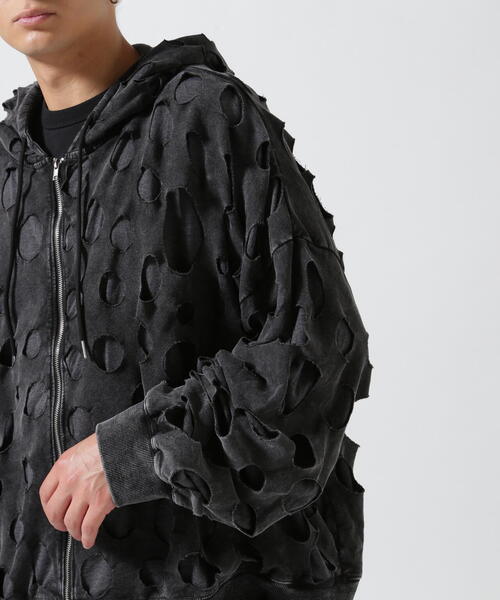 サート 24SS PRINCETON Damage フーディー パーカー F セール】DESTROY HOODIE-VEIN(デストロイフーディー ヴェイン