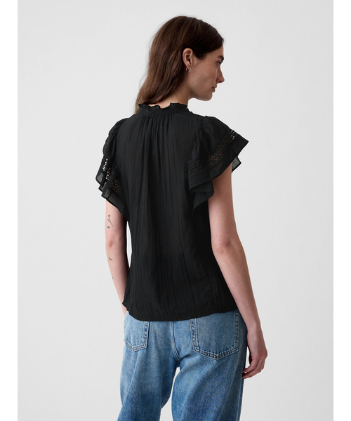 [GAP] короткий рукав блуза X-SMALL бежевый женский 