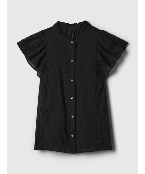 [GAP] короткий рукав блуза X-SMALL бежевый женский 