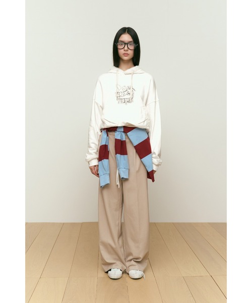 パーカー KIRSH WITTY BUNNY GRAPHIC FUR HOODIE キルシー ウィティーバニー グラフィック ファー フーディー レデ パーカー KIRSH WITTY BUNNY GRAPHIC FUR HOODIE キルシー ウィ