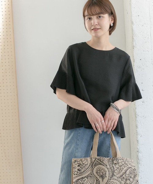 KBF 「KBF」 半袖ブラウス ONE グリーン系その他 レディース