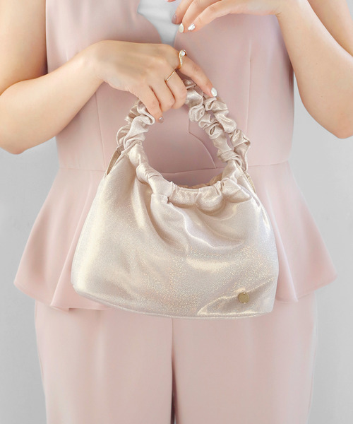 ANEMONE ショルダーバッグ バッグ ギャザーハンドルメタリック