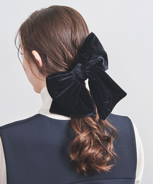 ３日以内●ヘアリボン　専用 2個セット/デニムリボン/ロングリボン/クリップピン（ヘアピン