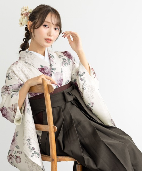 SOUBIEN（創美苑） 着物 卒業式 floroレディース袴4点セット （着物 