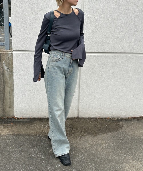 select MOCA（セレクトモカ） tシャツ アメスリレイヤードライクフレア