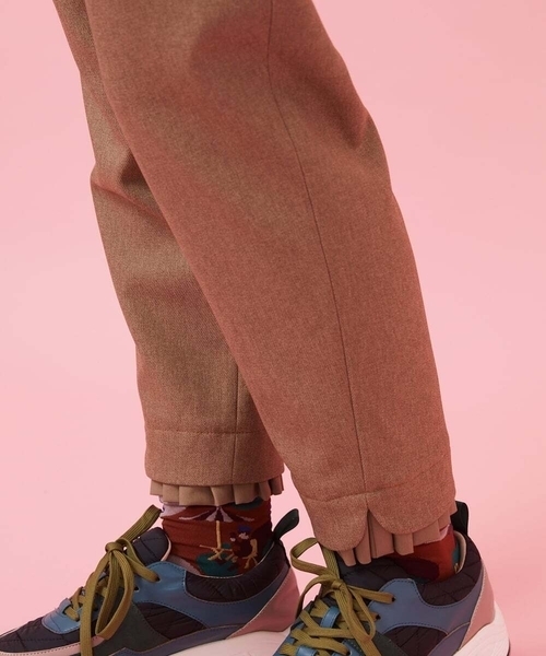 Jocomomola（ホコモモラ） パンツ Pliegue フリルテーパードパンツ