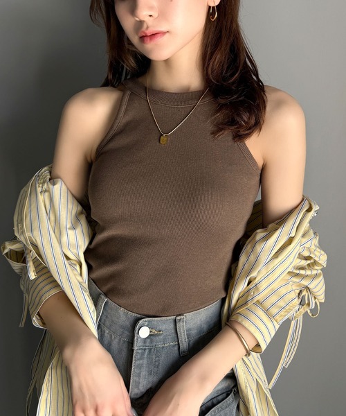mily bilet タンクトップ ノースリーブ 「mily bilet」シンプルに1枚