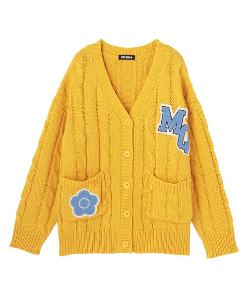 マリークワント MARY QUANT MQロゴデイジーワッペン カーディガン （グリーン） マリークワント MARY QUANT MQロゴデイジーワッペン
