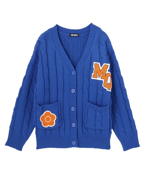 マリークワント MARY QUANT MQロゴデイジーワッペン カーディガン （グリーン） MARY QUANT カーディガン マリークワント mary quant MQロゴ