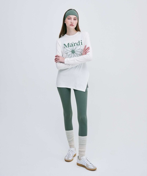 tシャツ AIRLIFT relax fit back slit top flowermardi レディース Mardi Mercredi tシャツ AIRLIFT side slit top flowermardi