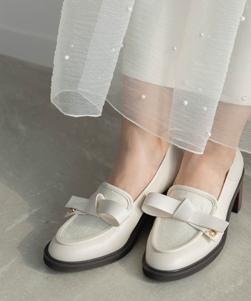 RANDA（ランダ） ローファー リボンデザインボリュームローファー