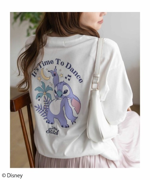 Disney tシャツ キャラクタープリント刺繍Tシャツ レディース