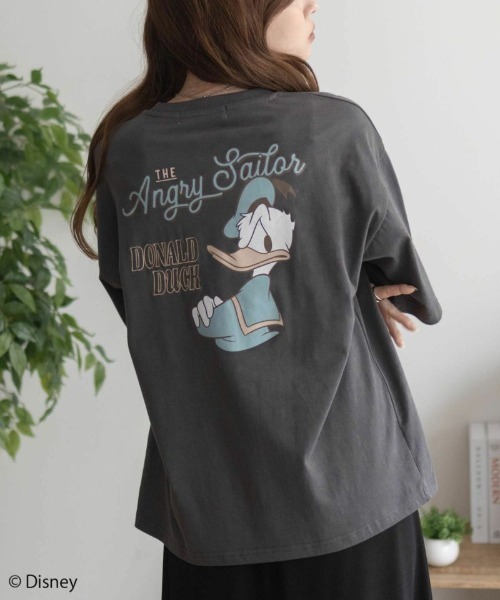 Disney tシャツ キャラクタープリント刺繍Tシャツ レディース