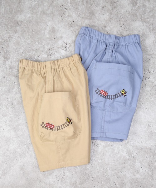 DILASH パンツ 電車刺繍5分丈パンツ キッズ 子供服 男の子
