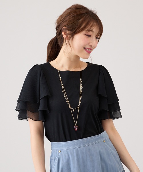 tシャツ フレアスリーブカットソー レディース