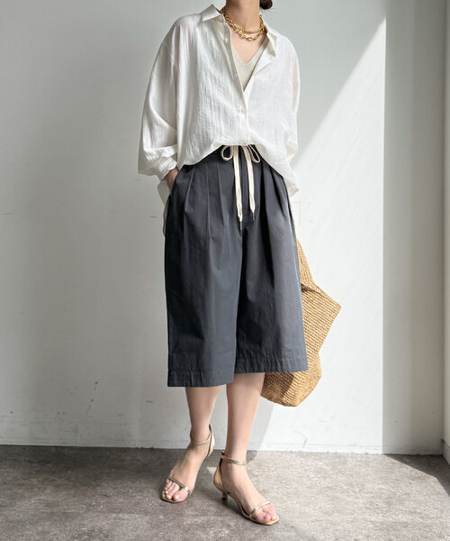 DouDou リネン混ハーフパンツ DouDou パンツ リネン混ハーフパンツ レディース : ZOZOTOWN