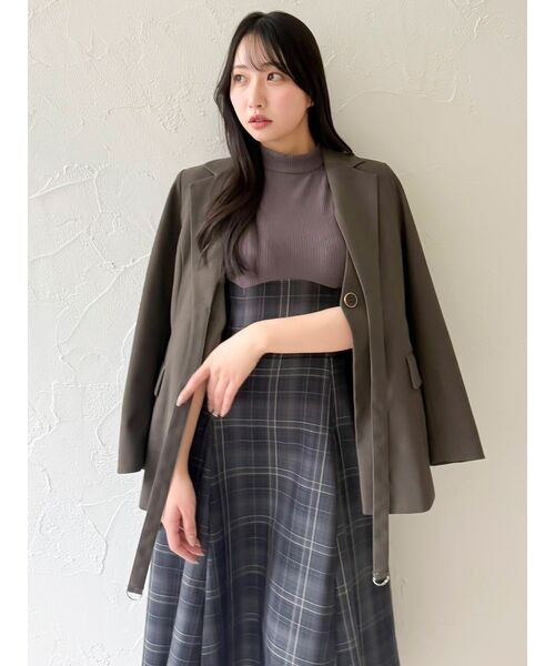 新品タグ付き　dazzlin チェックノースリーブコルセットワンピース WEB限定】チェックノースリーブコルセットワンピース[品番
