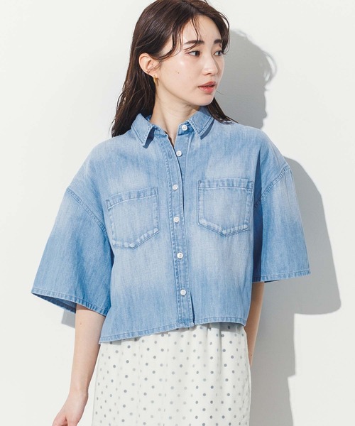 ブラウス シャツ Healthy denim Almond Super big shirt レディース Healthy denim ブラウス シャツ Almond Super big shirt