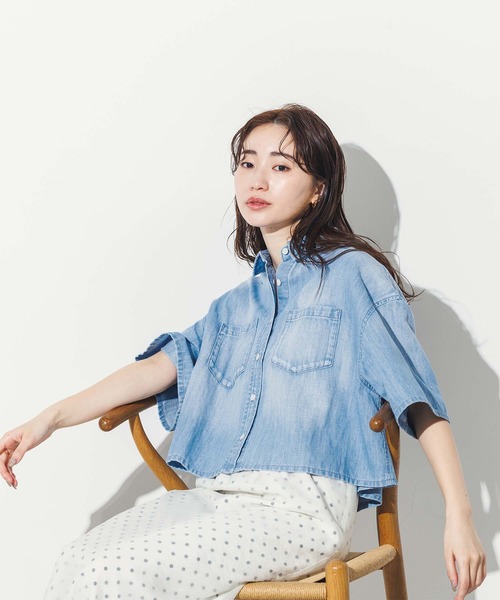 Healthy denim デニム　シャツplage plage（プラージュ）の「【Healthy denim/ヘルシーデニム】SP BK