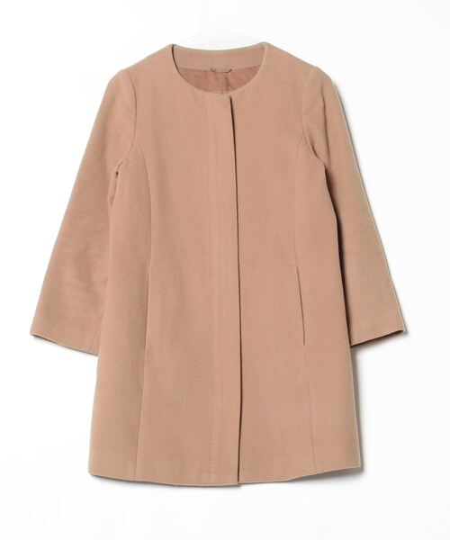 アナイ　ノーカラーコート36 タイムセール ANAYI（アナイ） ノーカラーコート 36 ブラウン レディース : ZOZOTOWN