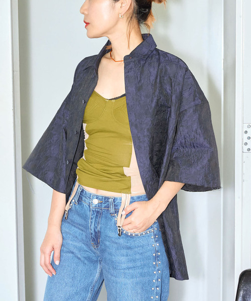 ブラウス シャツ OVER シャツ レディース