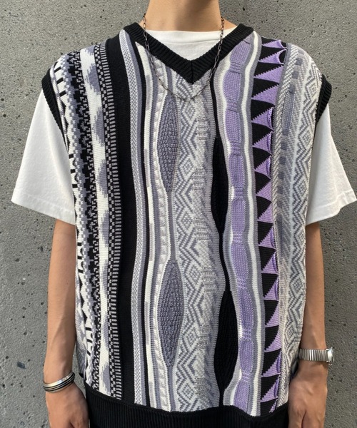 CIAOPANIC（チャオパニック） Vネックニット FREE ブルー メンズ