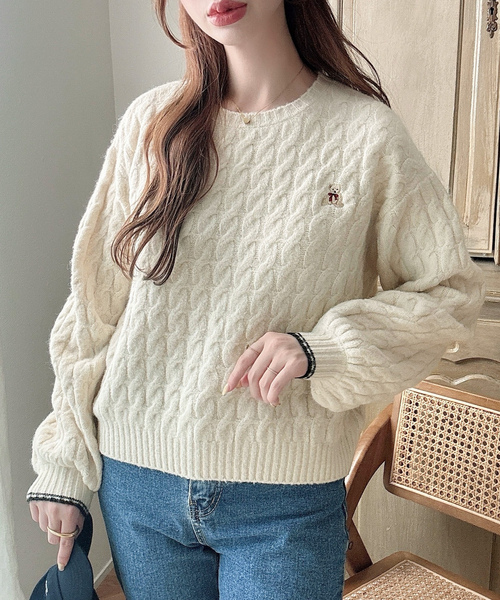 「Meiru」 長袖ニット - ブルー系その他2 レディース_画像5